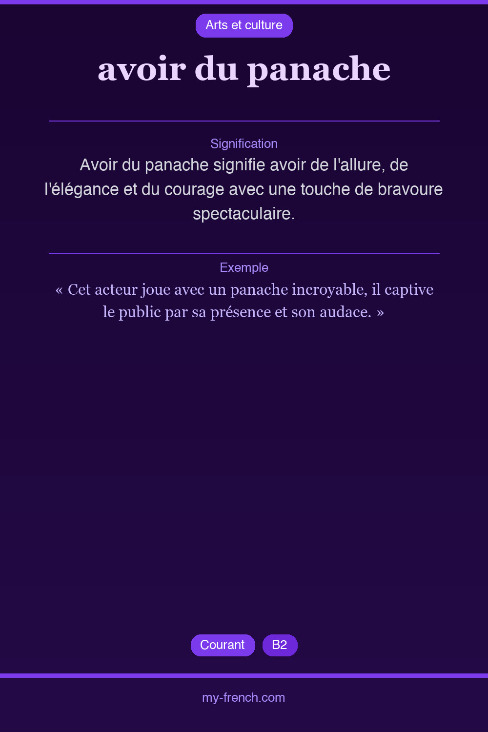 avoir du panache : que veut dire cette expression ?