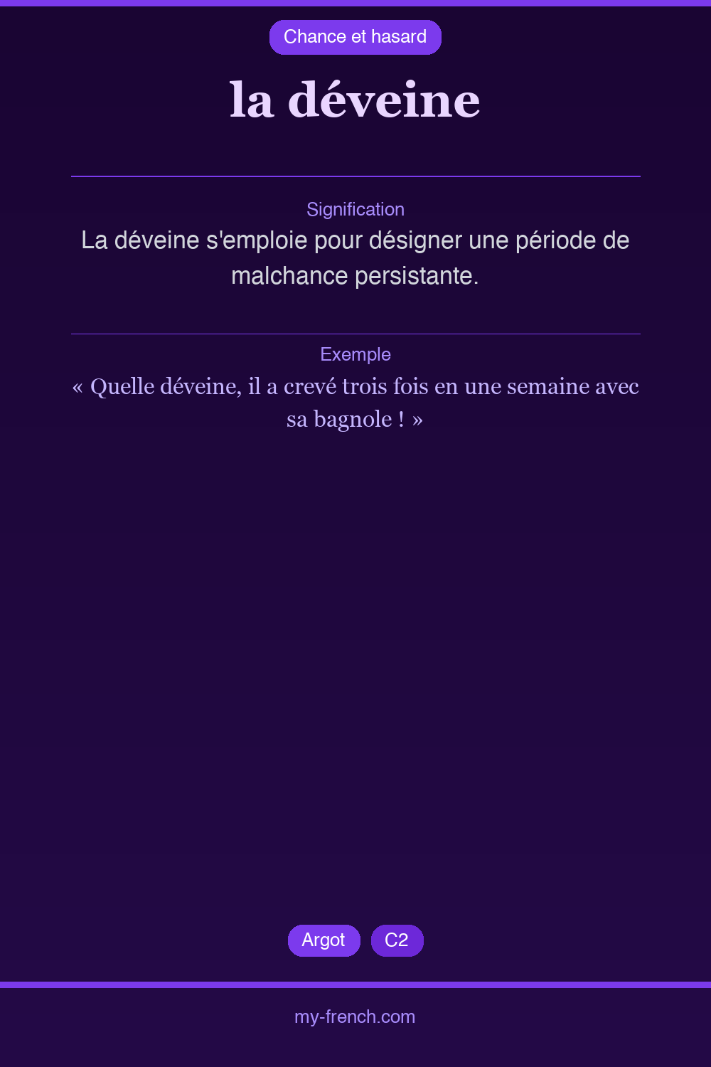 la déveine : que veut dire cette expression ?