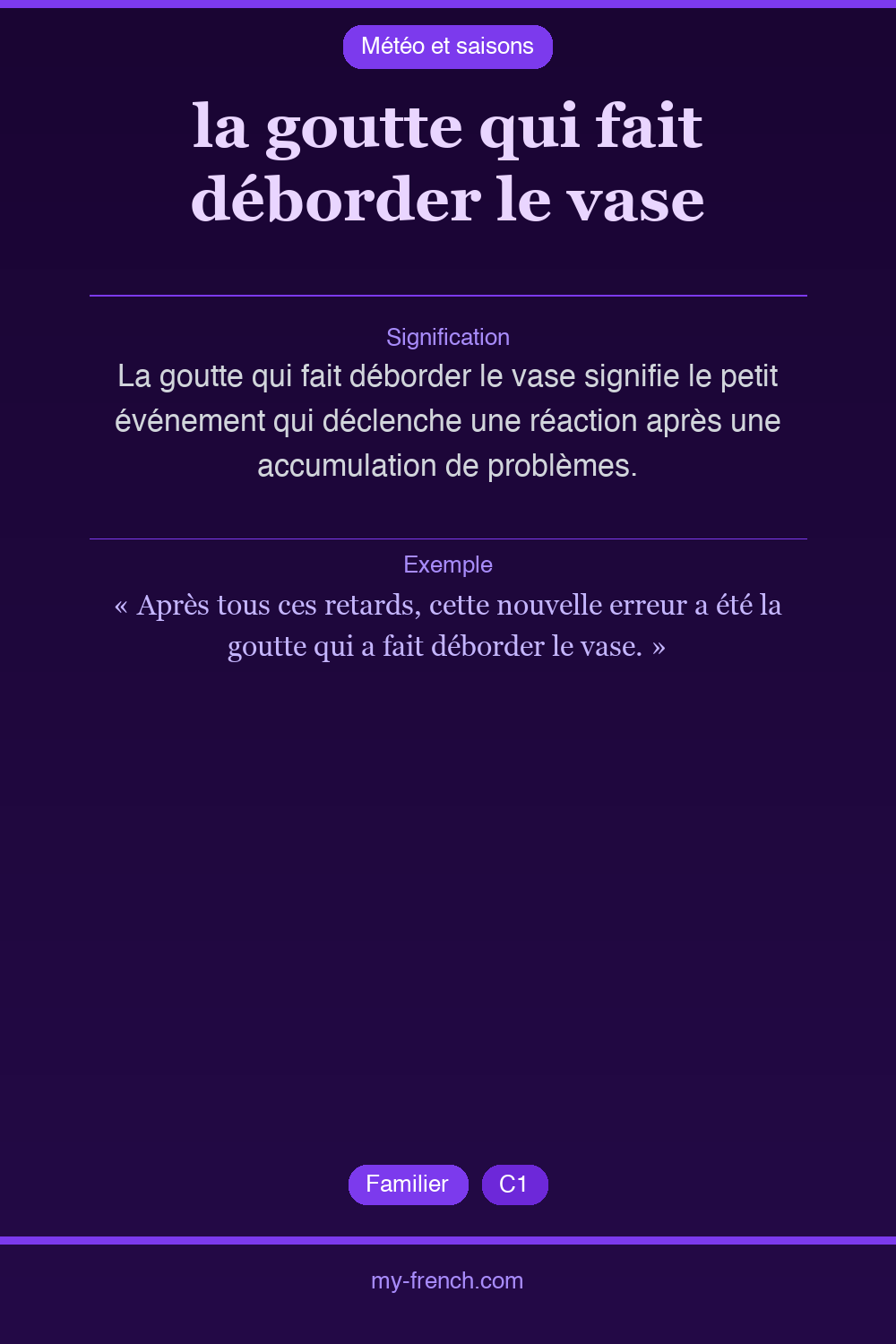 la goutte qui fait déborder le vase : que veut dire cette expression ?