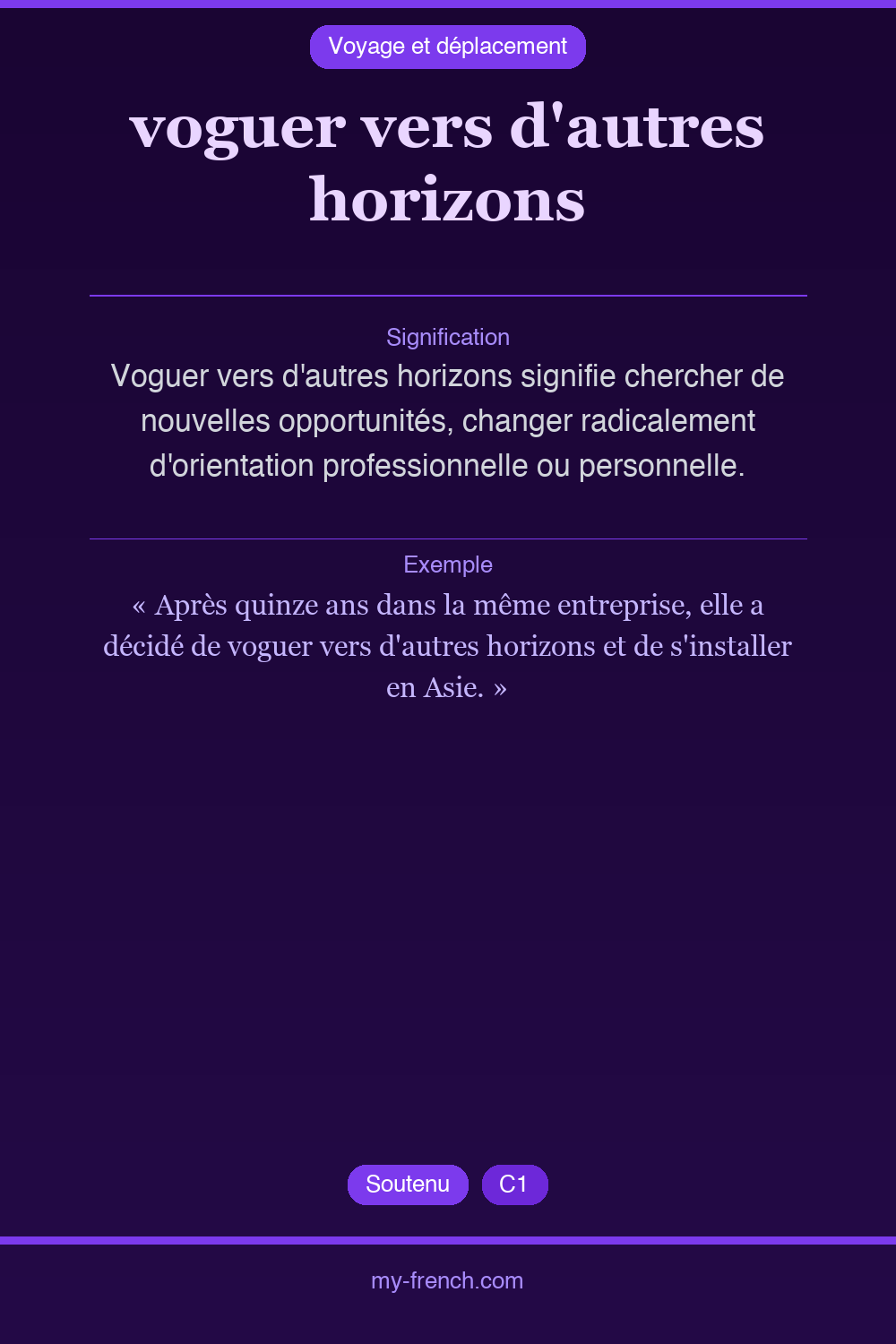 voguer vers d'autres horizons : que veut dire cette expression ?