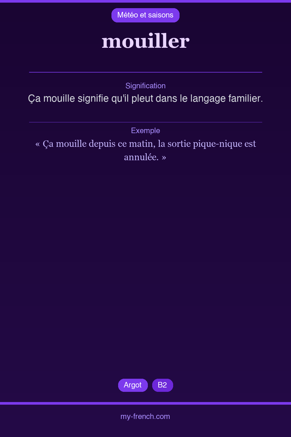 mouiller : que veut dire cette expression ?