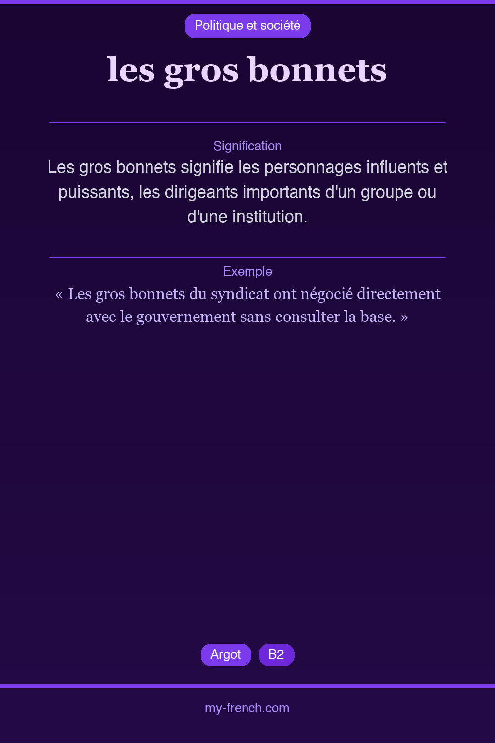 les gros bonnets : que veut dire cette expression ?