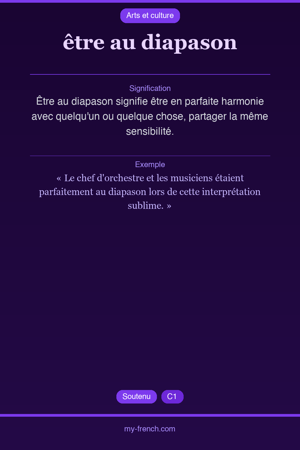 être au diapason : que veut dire cette expression ?