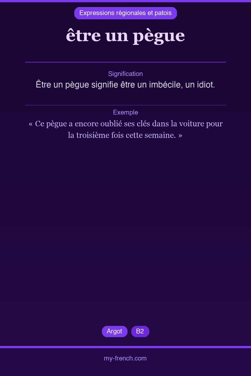 être un pègue : que veut dire cette expression ?
