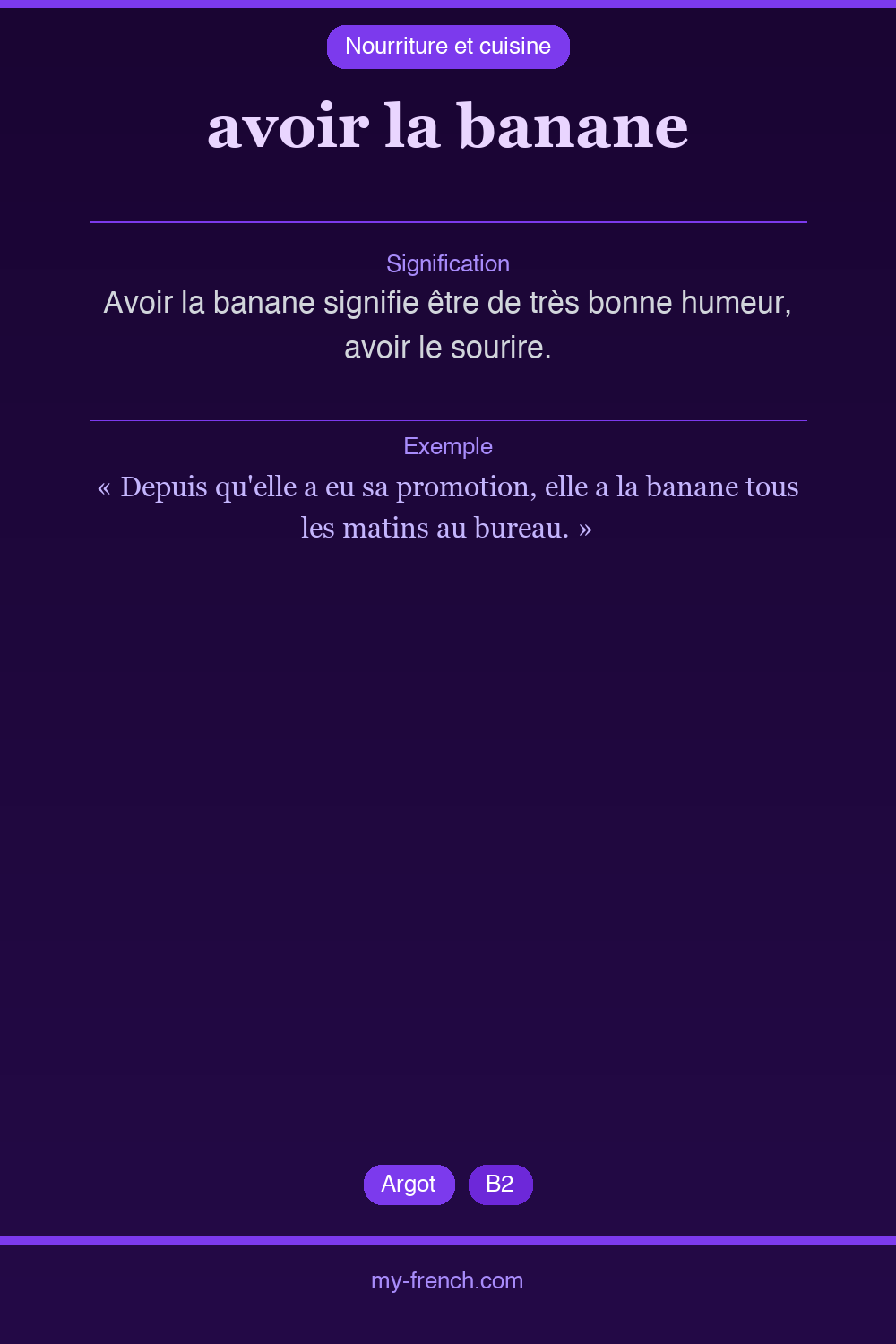 avoir la banane : que veut dire cette expression ?