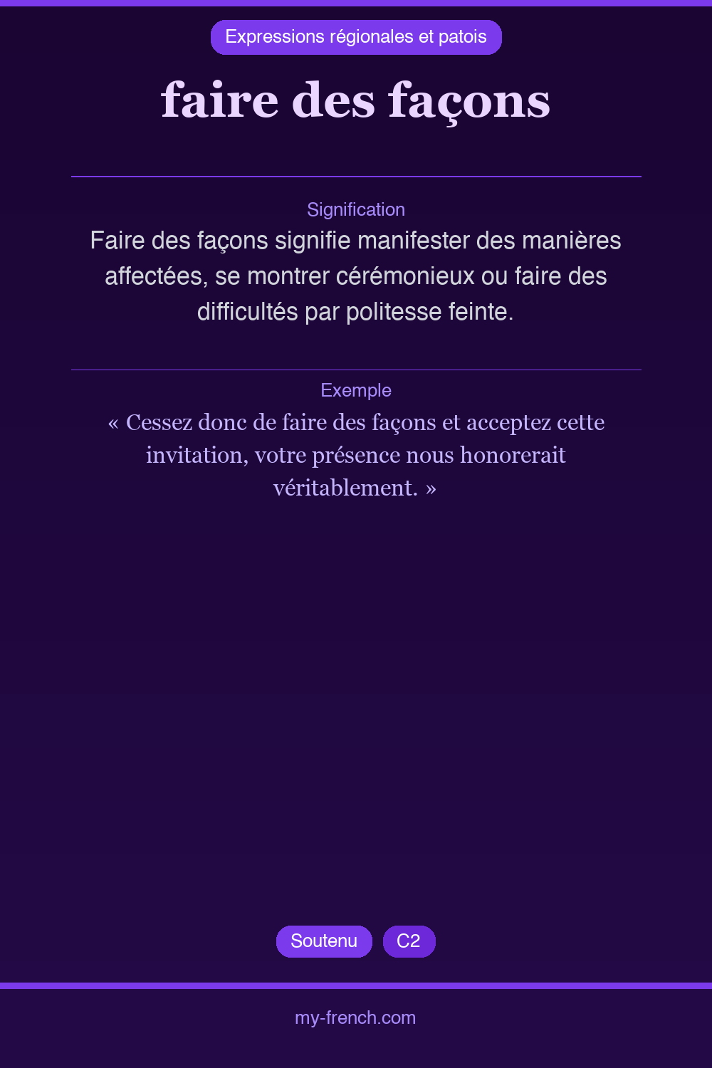 faire des façons : que veut dire cette expression ?