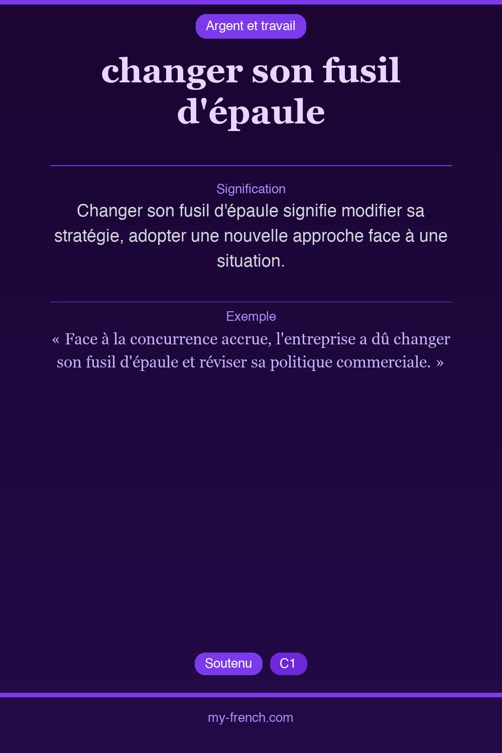 changer son fusil d'épaule : que veut dire cette expression ?