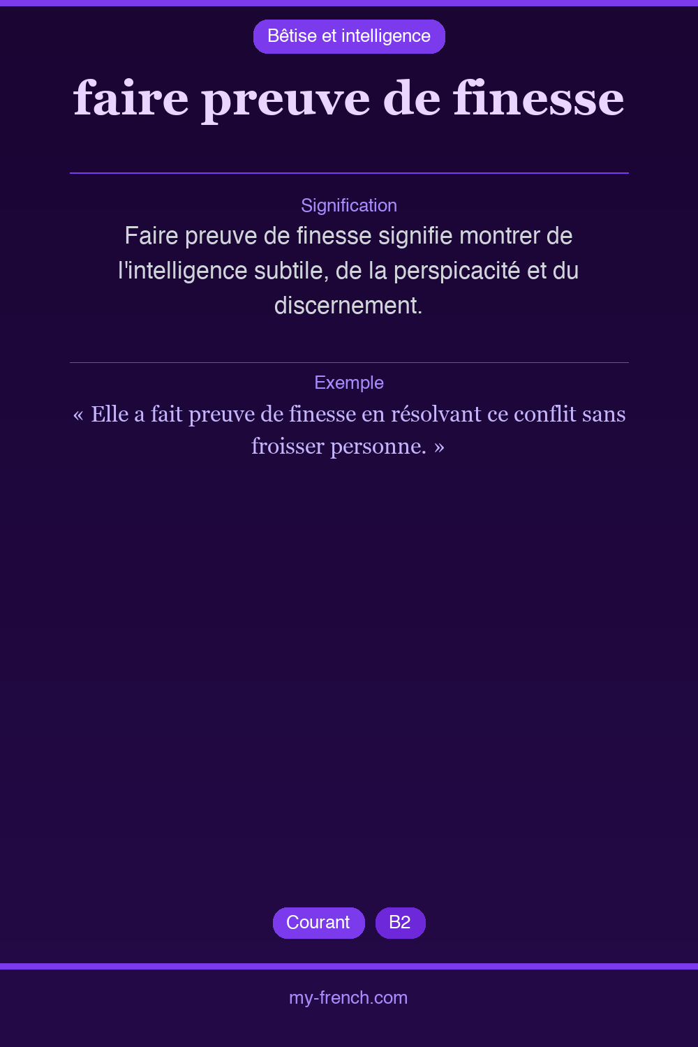 faire preuve de finesse : que veut dire cette expression ?