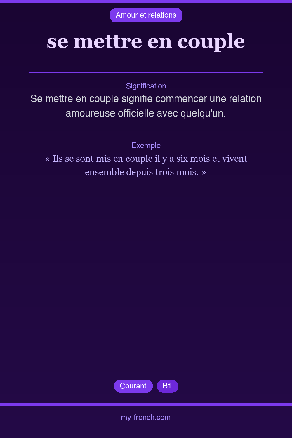 se mettre en couple : que veut dire cette expression ?