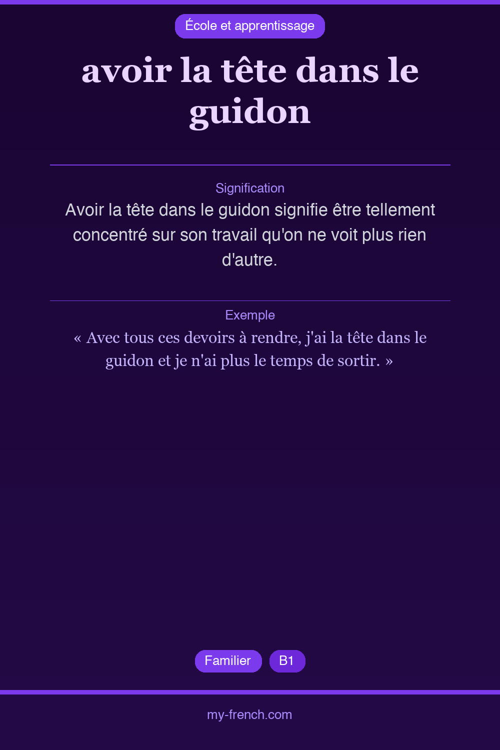 avoir la tête dans le guidon : que veut dire cette expression ?