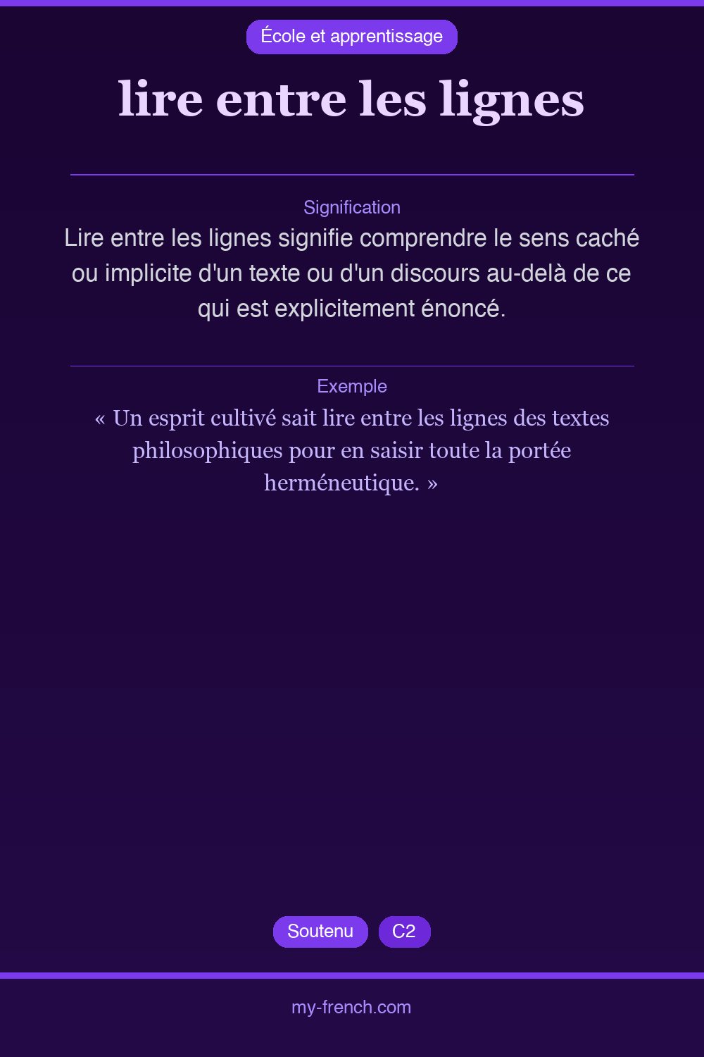 lire entre les lignes : que veut dire cette expression ?
