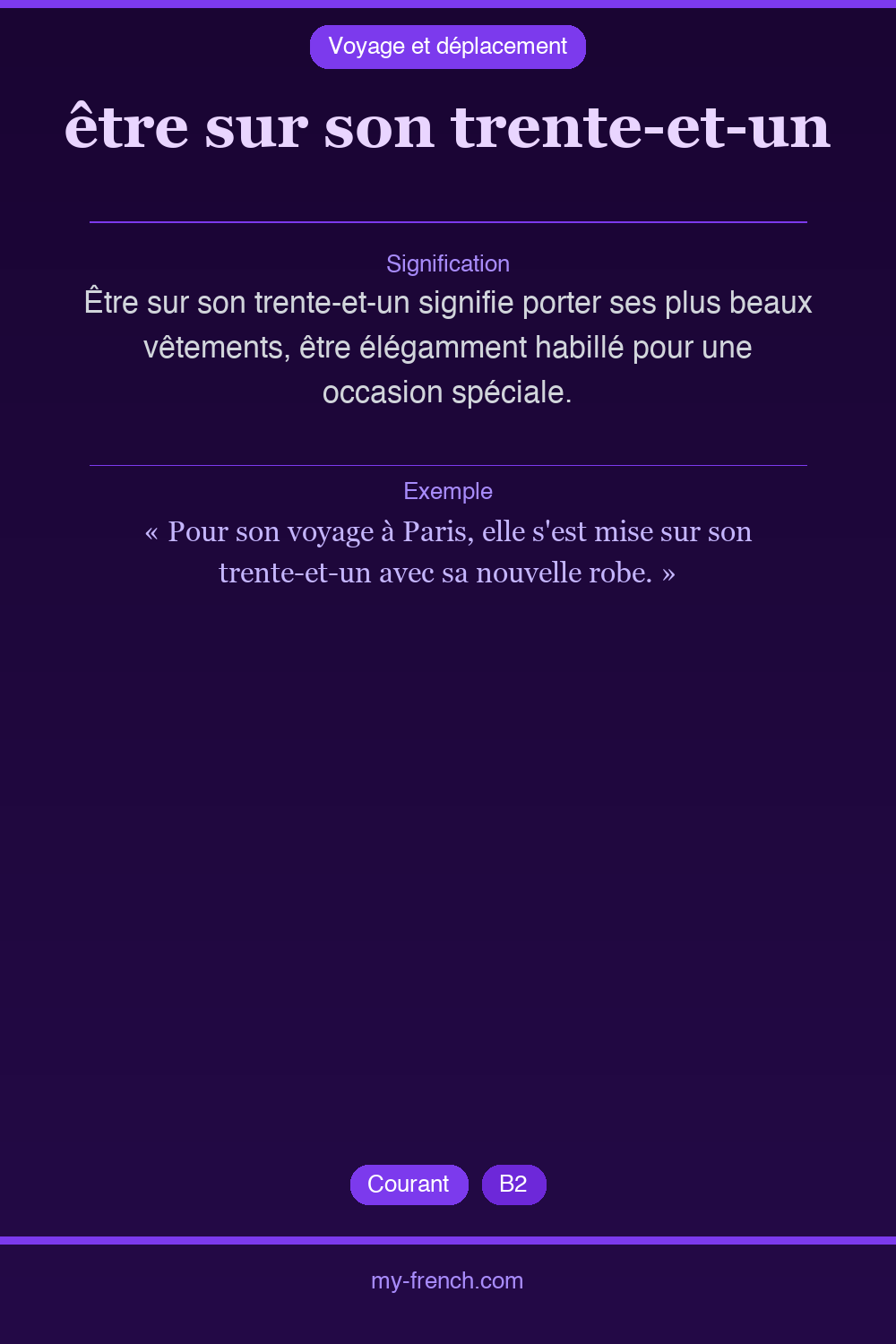 être sur son trente-et-un : que veut dire cette expression ?