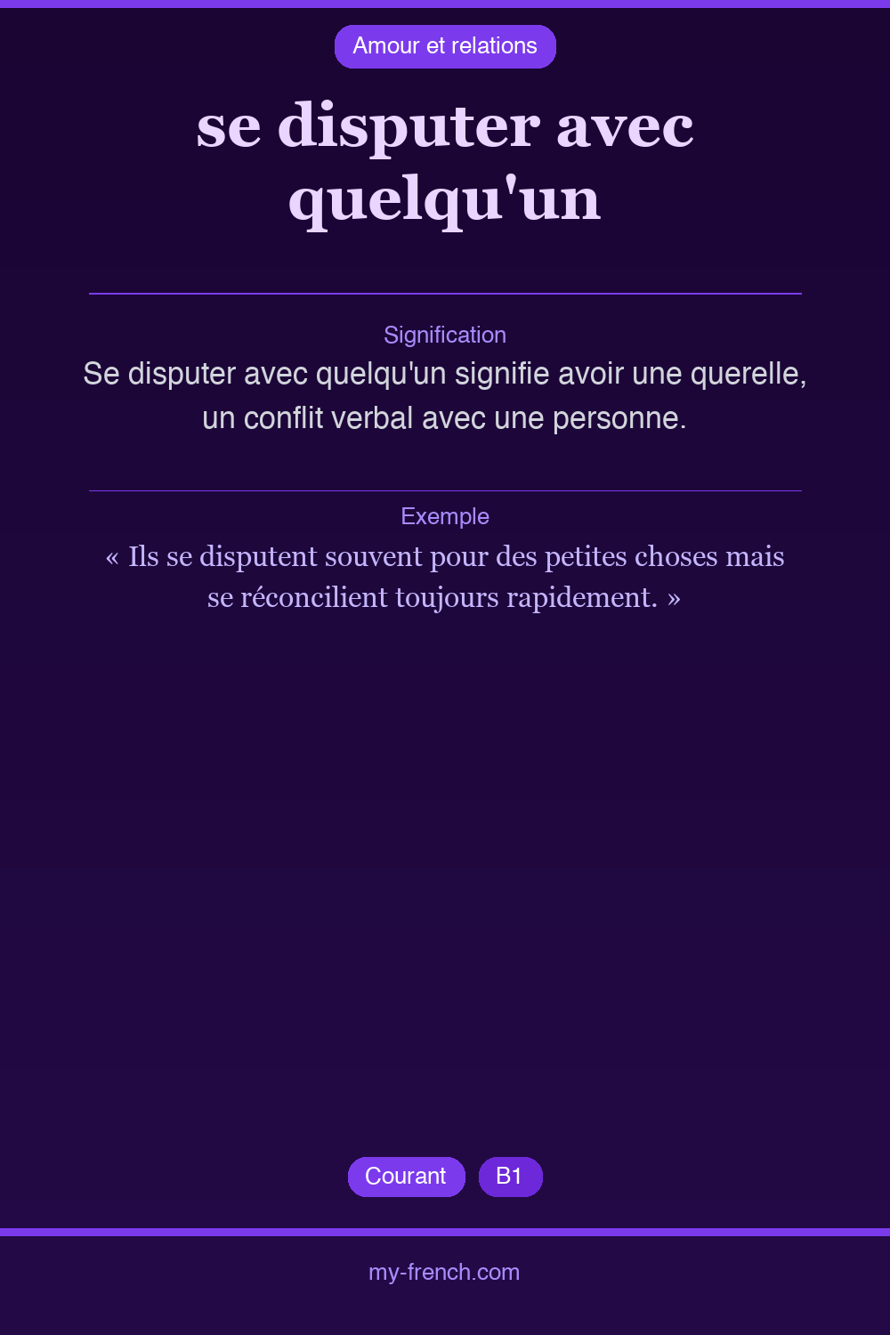 se disputer avec quelqu'un : que veut dire cette expression ?