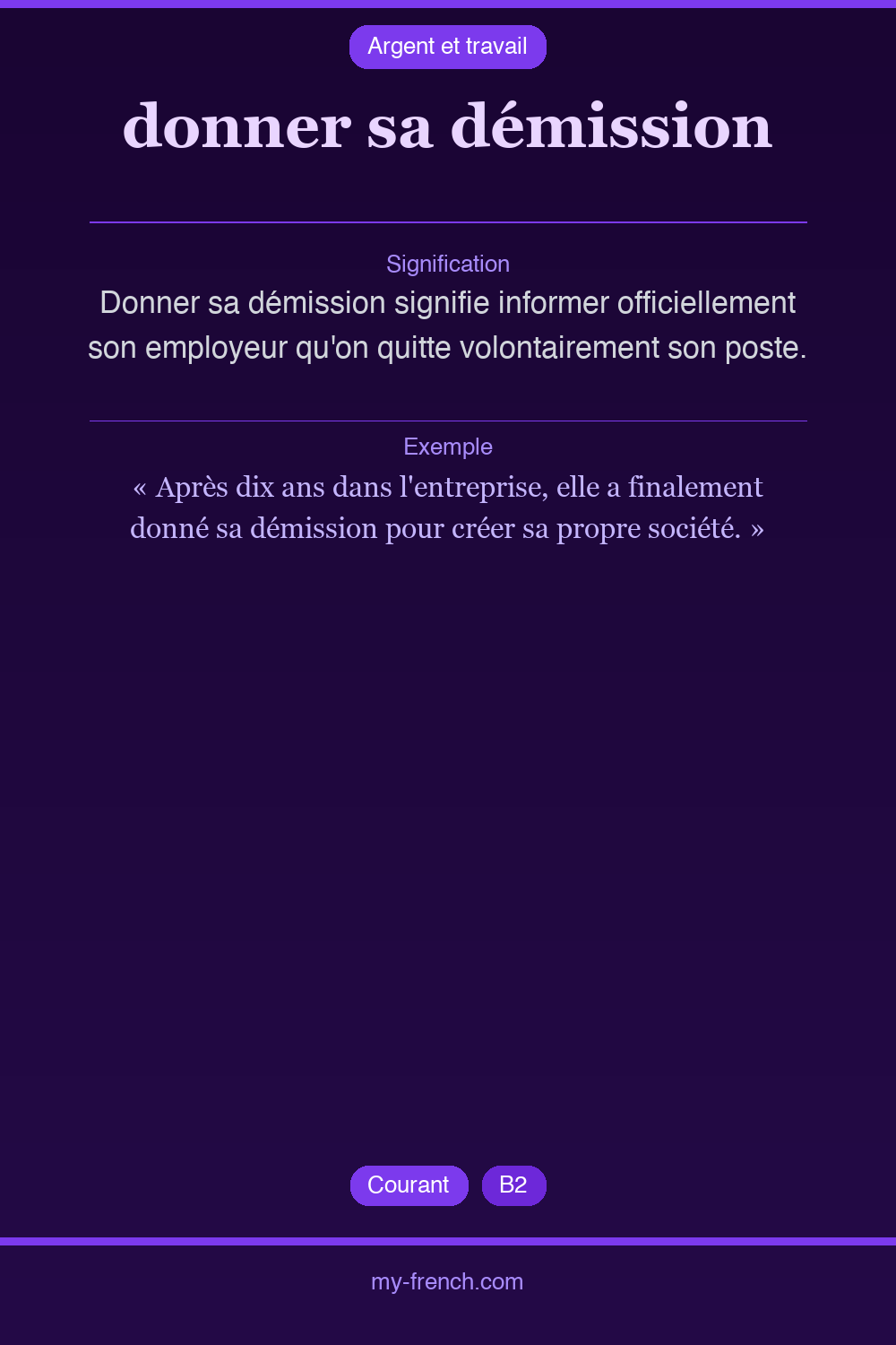 donner sa démission : que veut dire cette expression ?