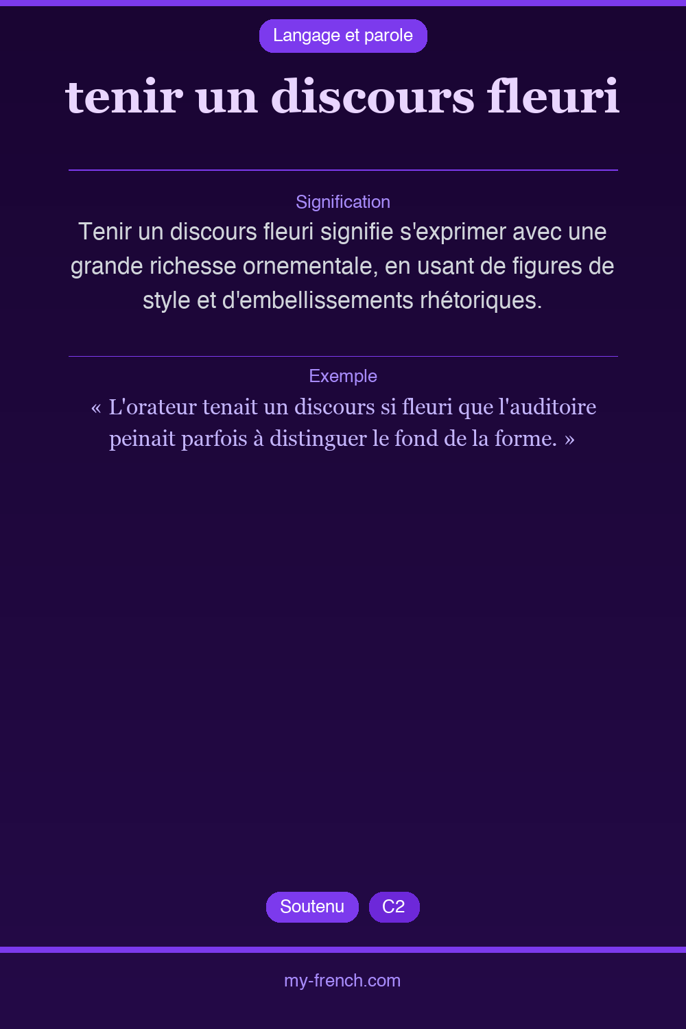 tenir un discours fleuri : que veut dire cette expression ?