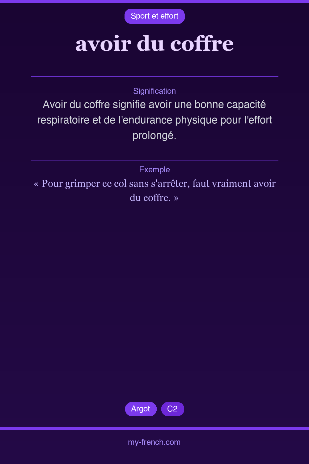 avoir du coffre : que veut dire cette expression ?