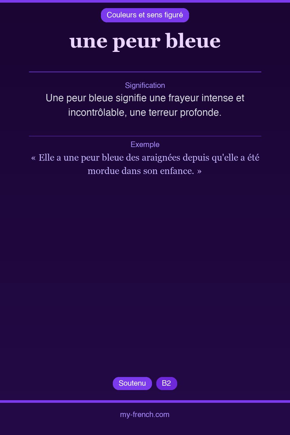 une peur bleue : que veut dire cette expression ?