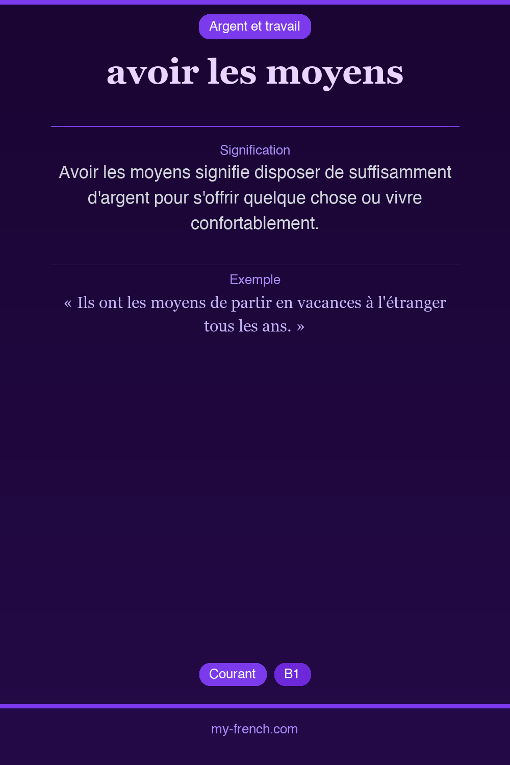 avoir les moyens : que veut dire cette expression ?