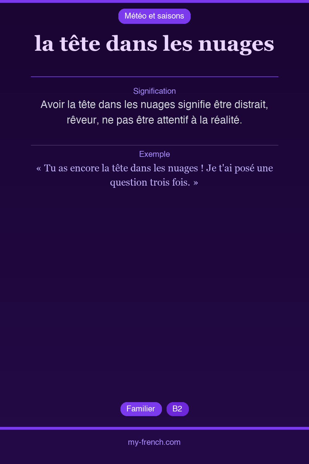 la tête dans les nuages : que veut dire cette expression ?