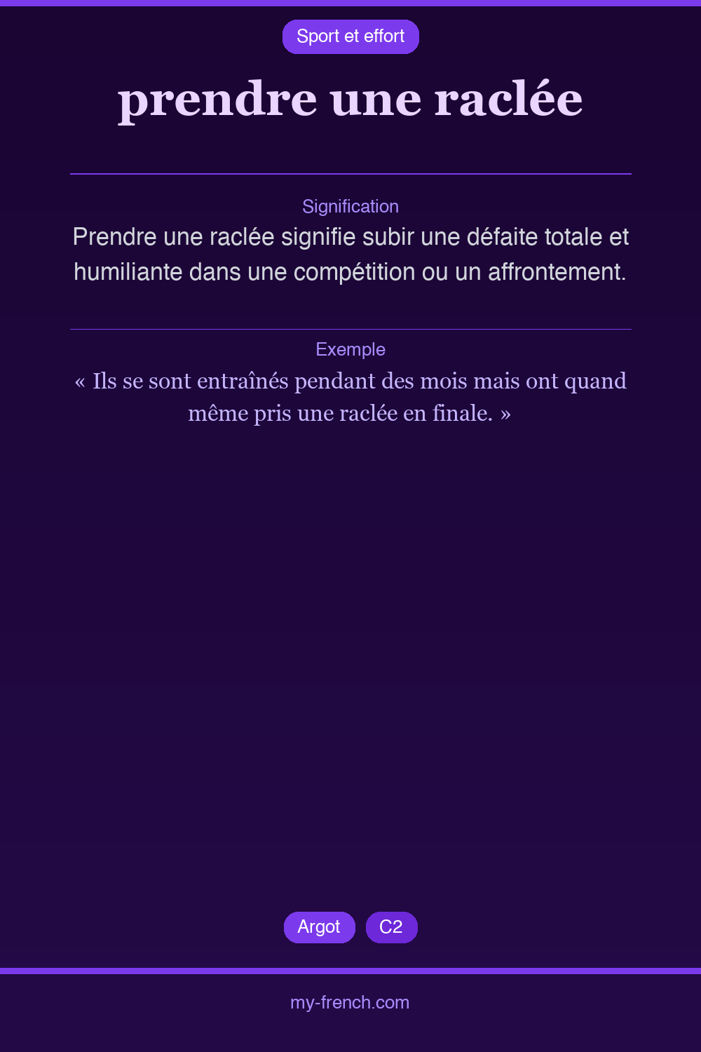 prendre une raclée : que veut dire cette expression ?