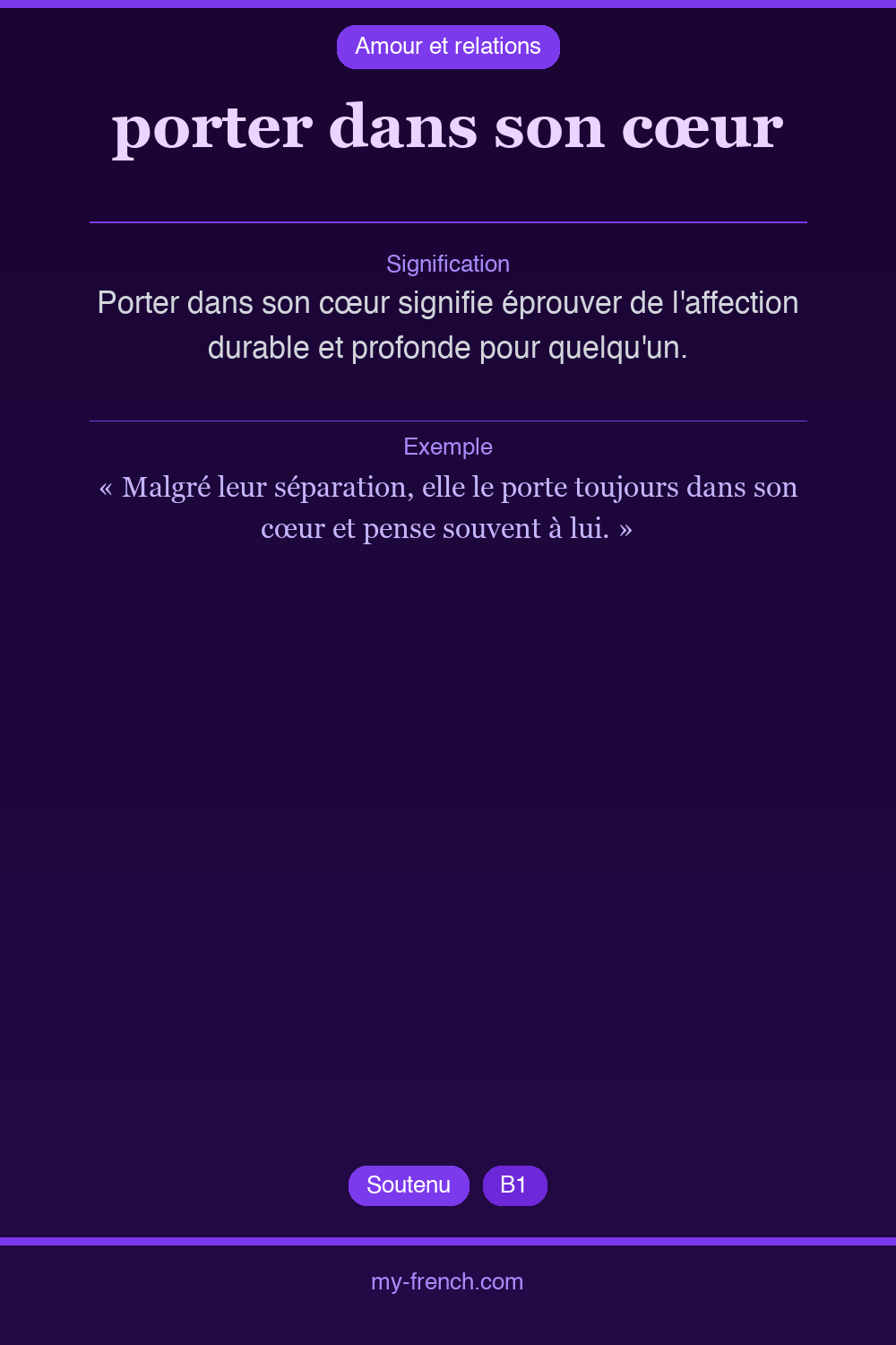 porter dans son cœur : que veut dire cette expression ?