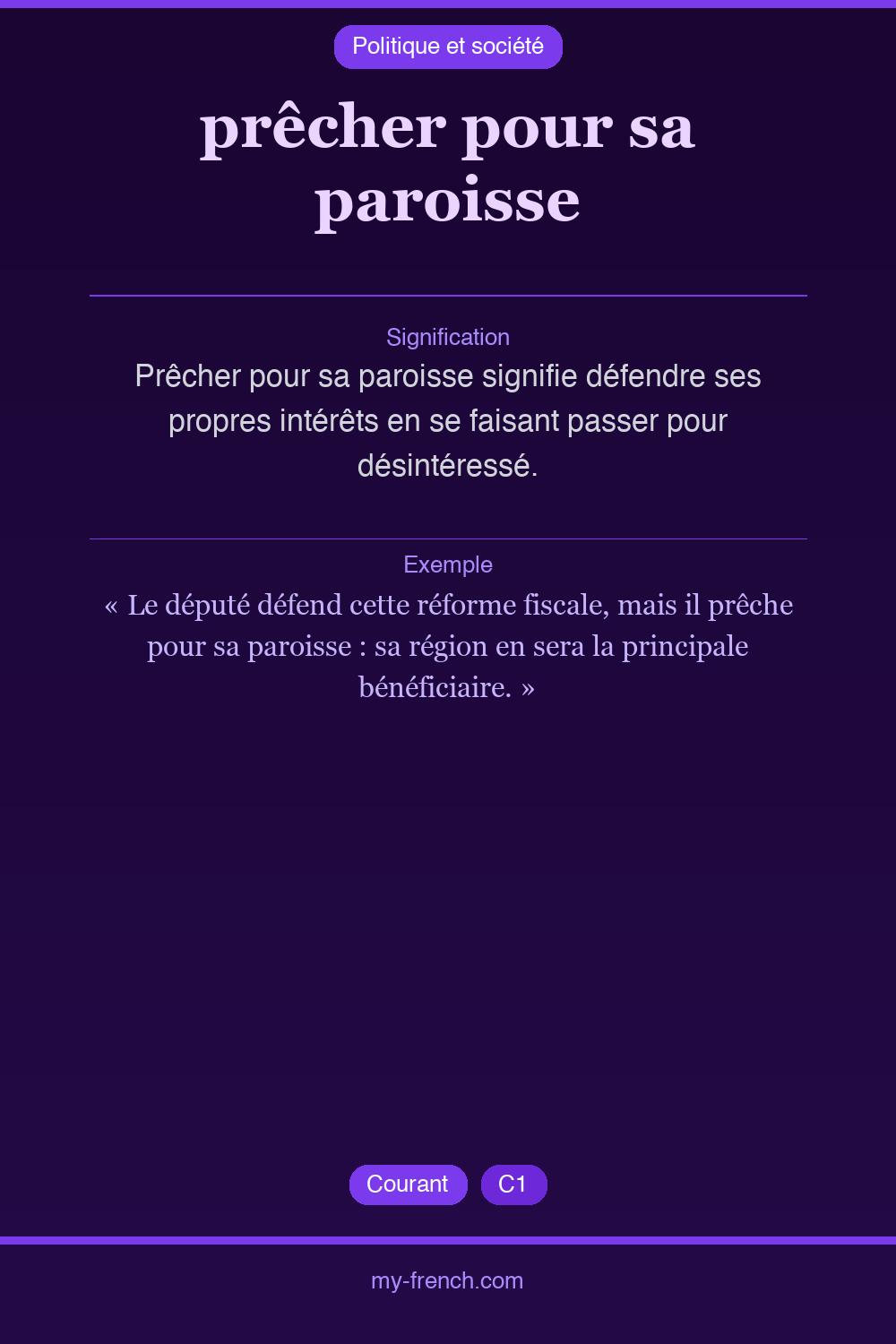 prêcher pour sa paroisse : que veut dire cette expression ?