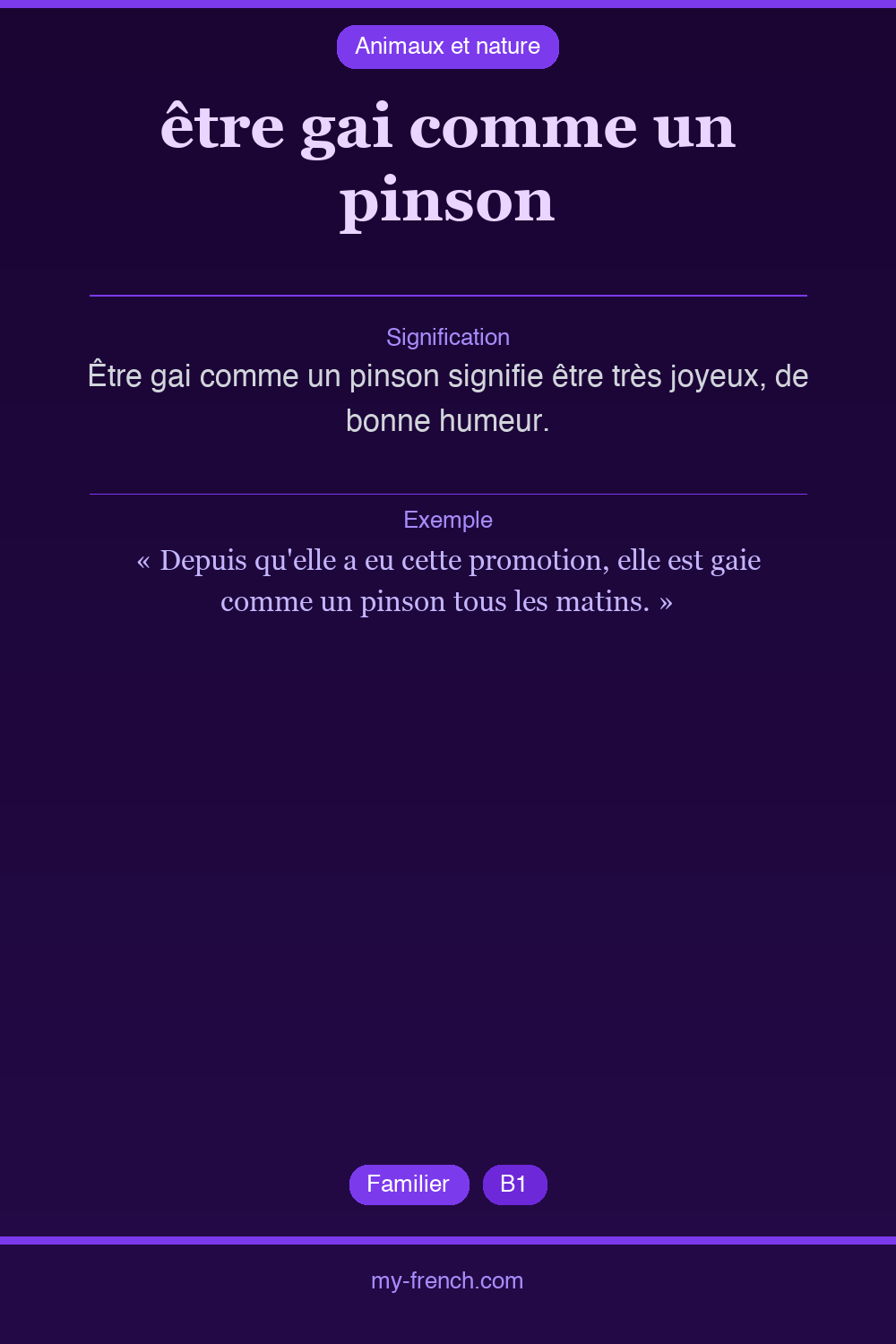 être gai comme un pinson : que veut dire cette expression ?