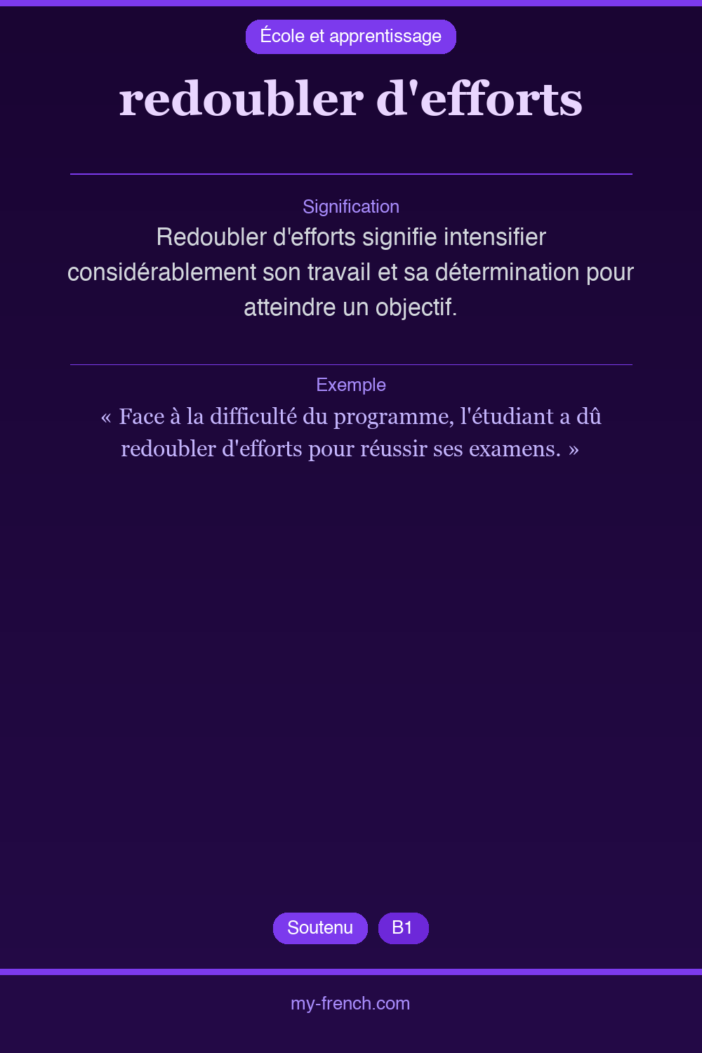 redoubler d'efforts : que veut dire cette expression ?