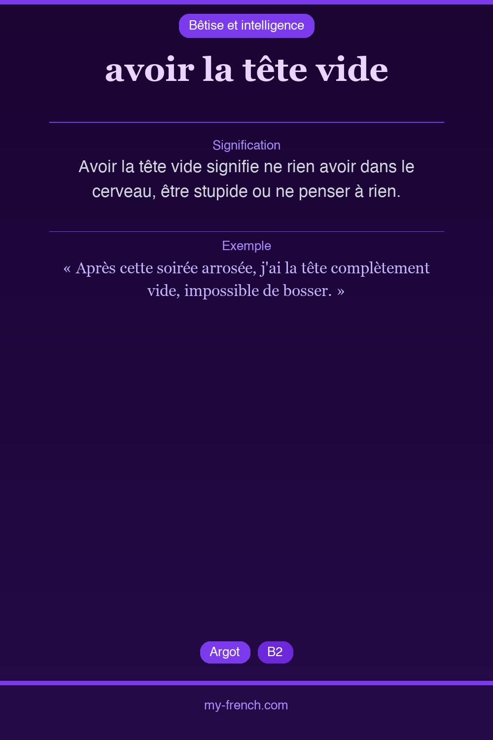 avoir la tête vide : que veut dire cette expression ?