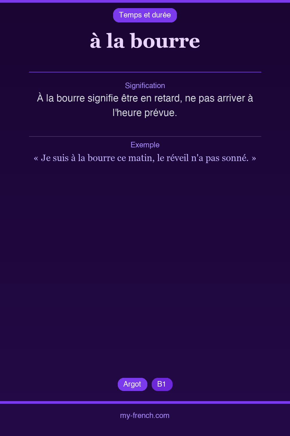 à la bourre : que veut dire cette expression ?