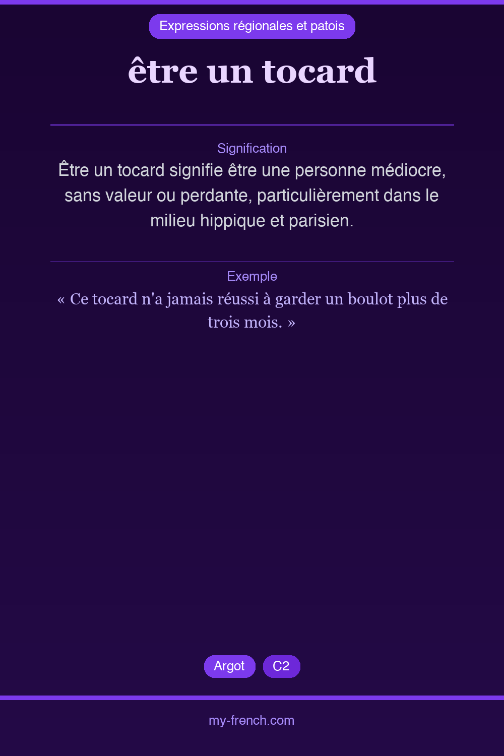 être un tocard : que veut dire cette expression ?