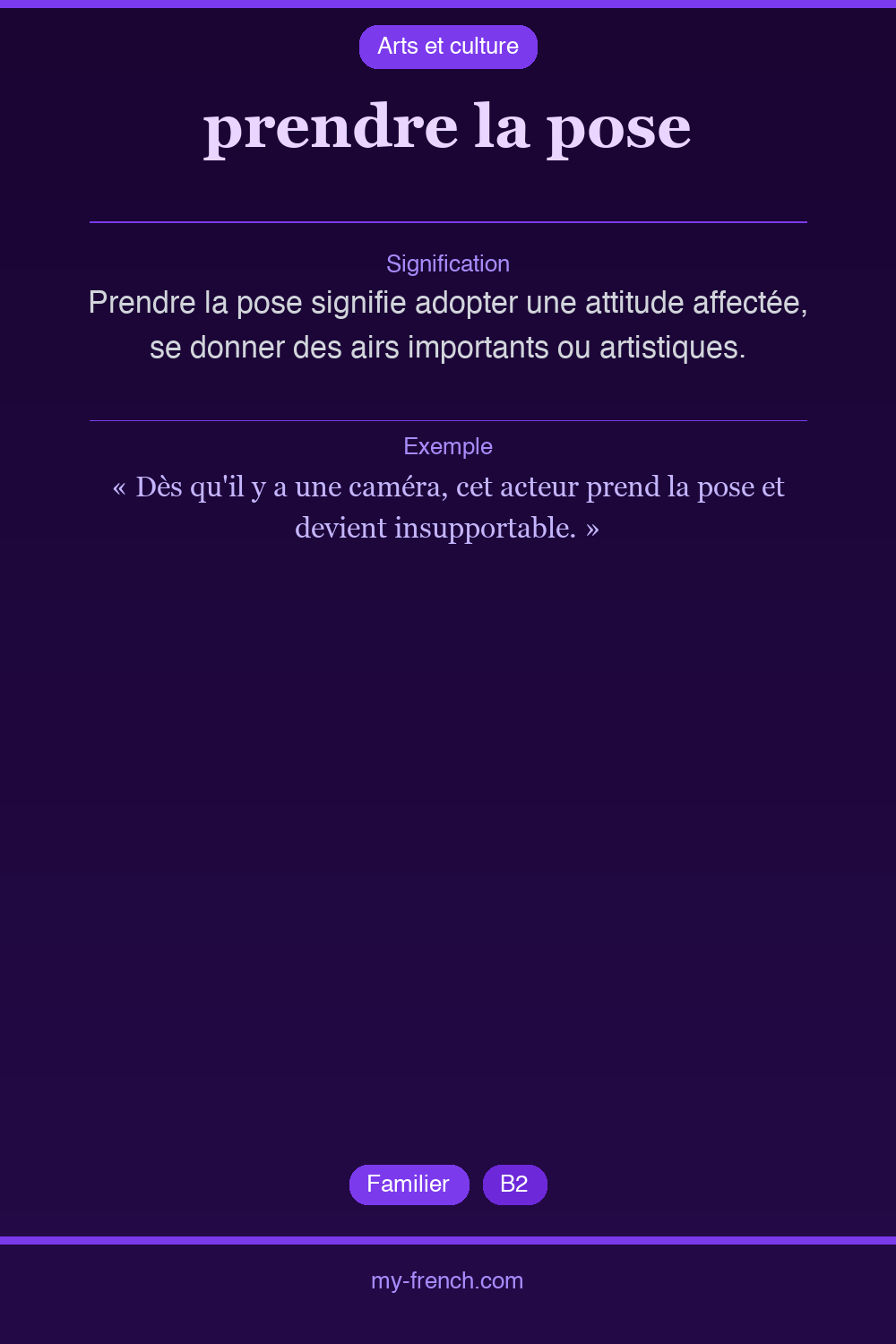 prendre la pose : que veut dire cette expression ?