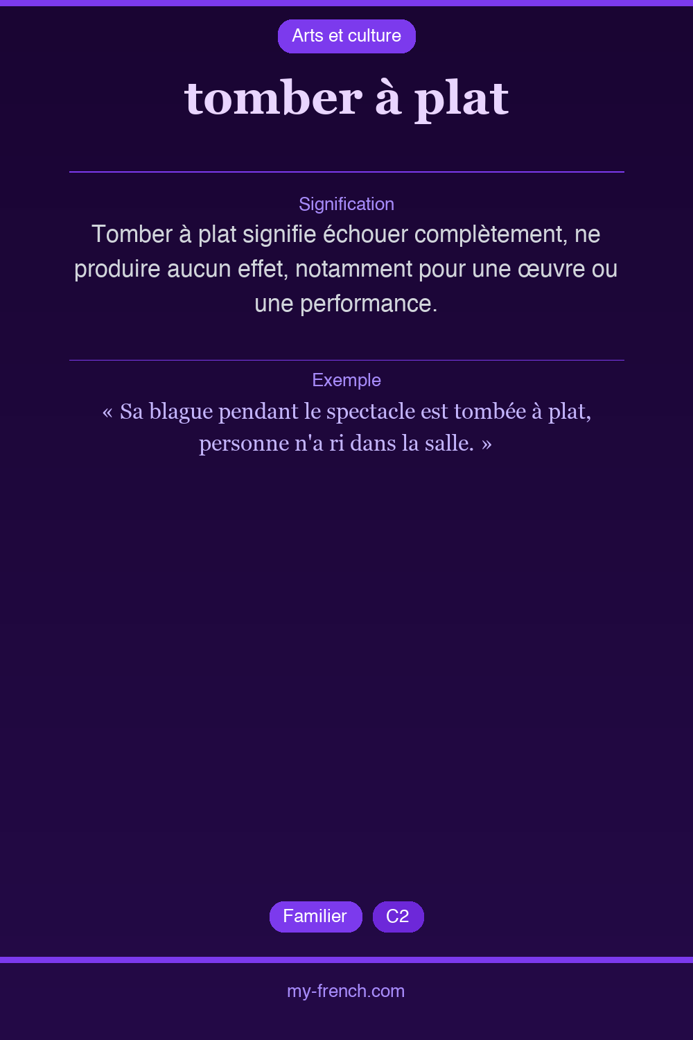 tomber à plat : que veut dire cette expression ?
