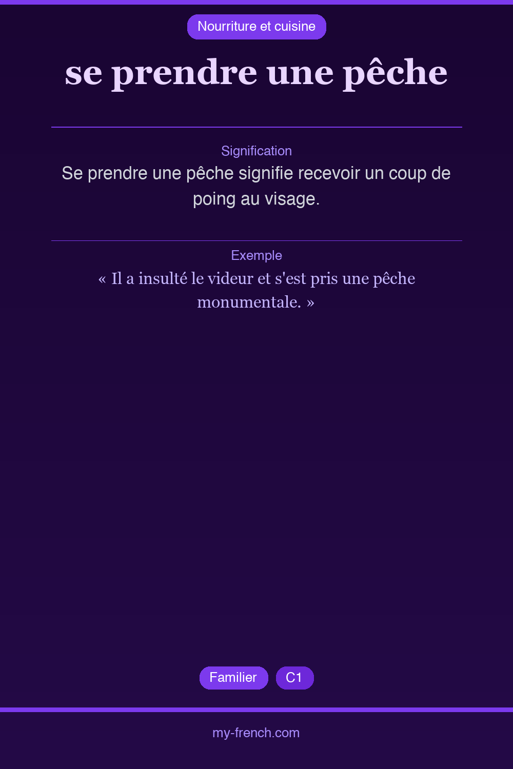 se prendre une pêche : que veut dire cette expression ?