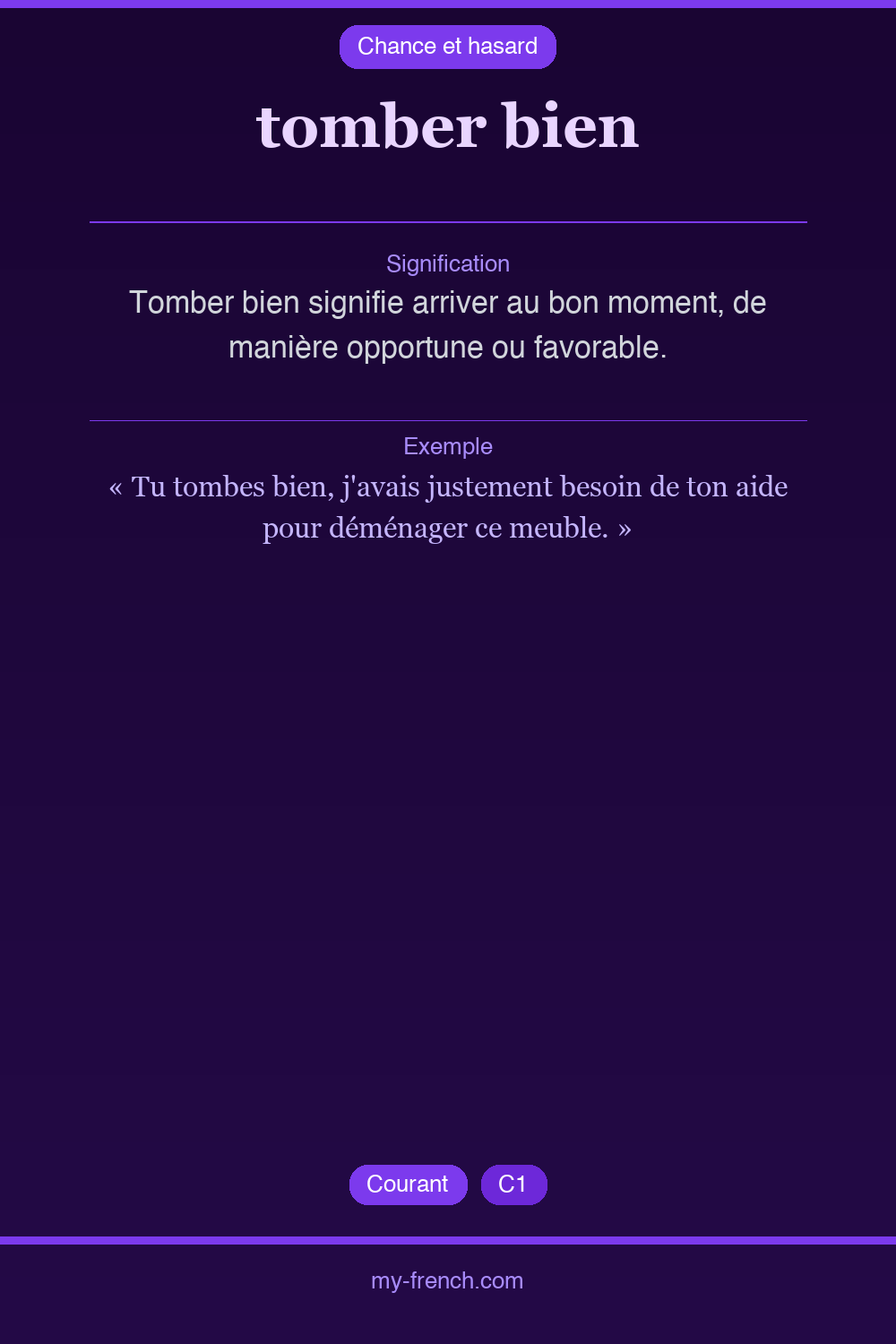tomber bien : que veut dire cette expression ?