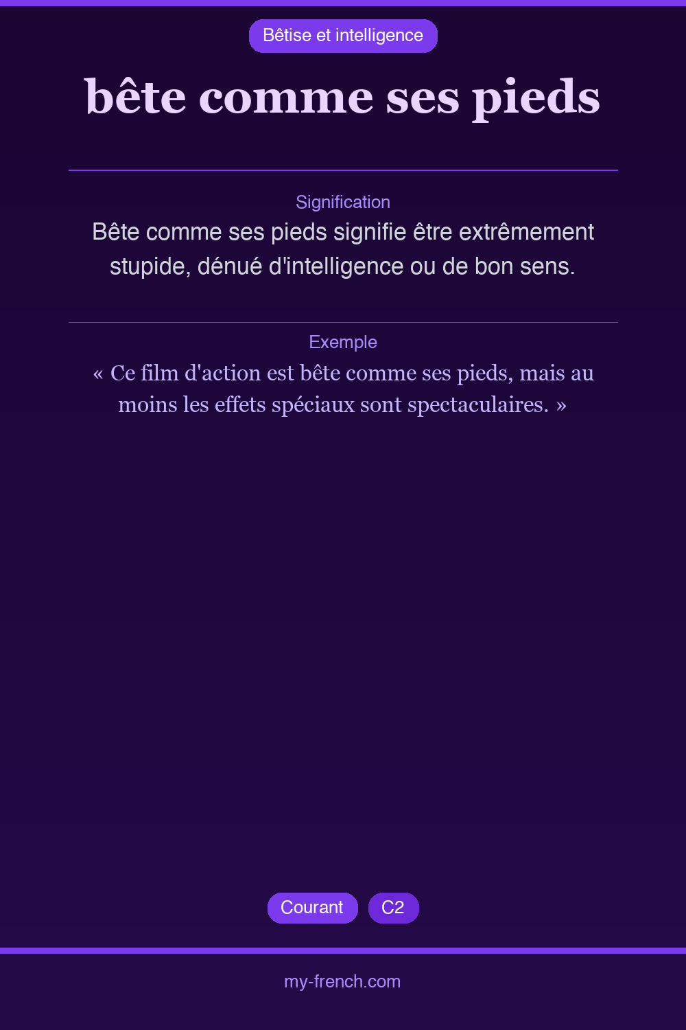 bête comme ses pieds : que veut dire cette expression ?