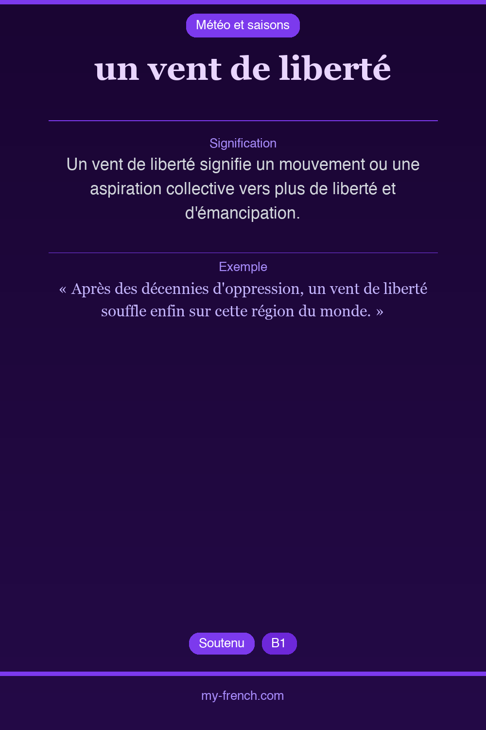 un vent de liberté : que veut dire cette expression ?