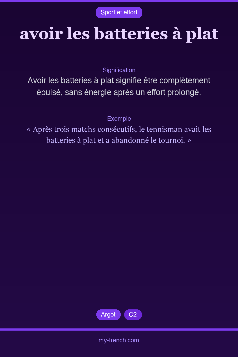 avoir les batteries à plat : que veut dire cette expression ?