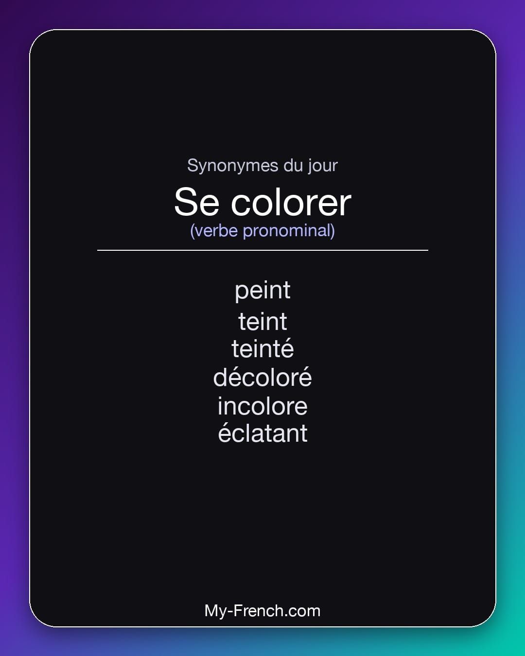 Synonymes de « se colorer »