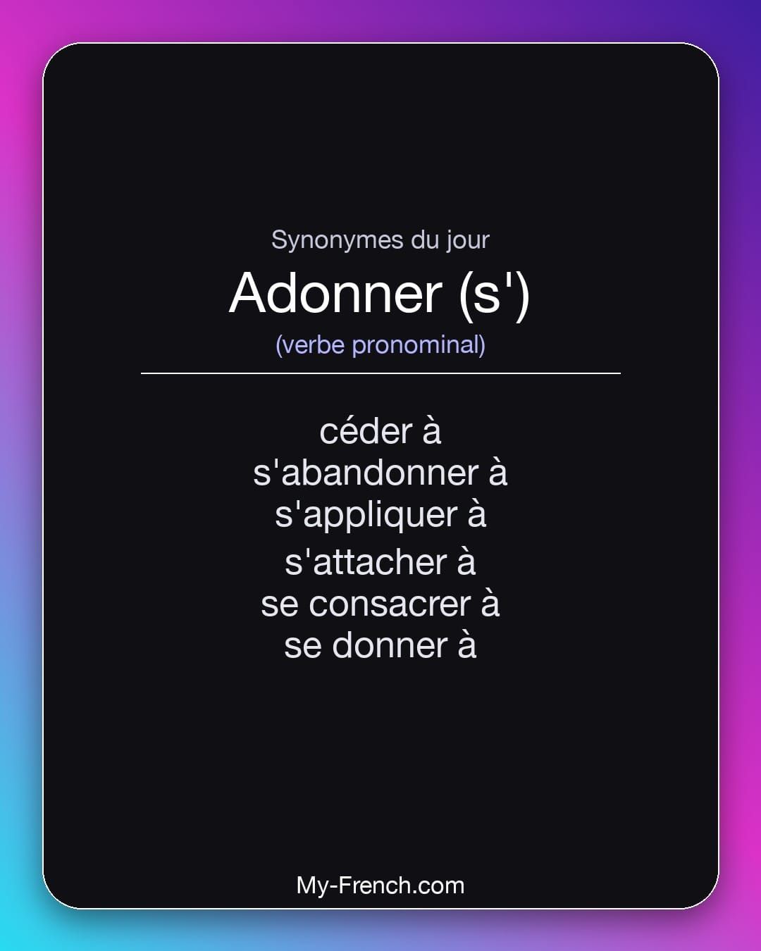 Synonymes de « adonner (s') »