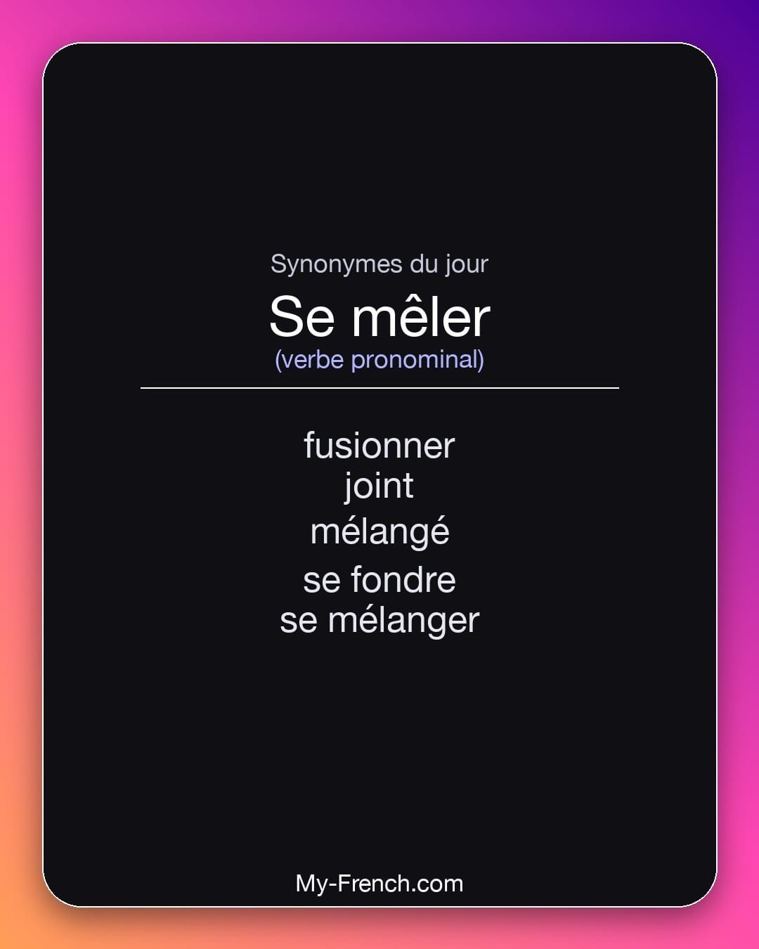 Synonymes de « se mêler »