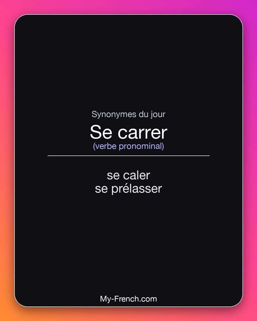 Synonymes de « se carrer »