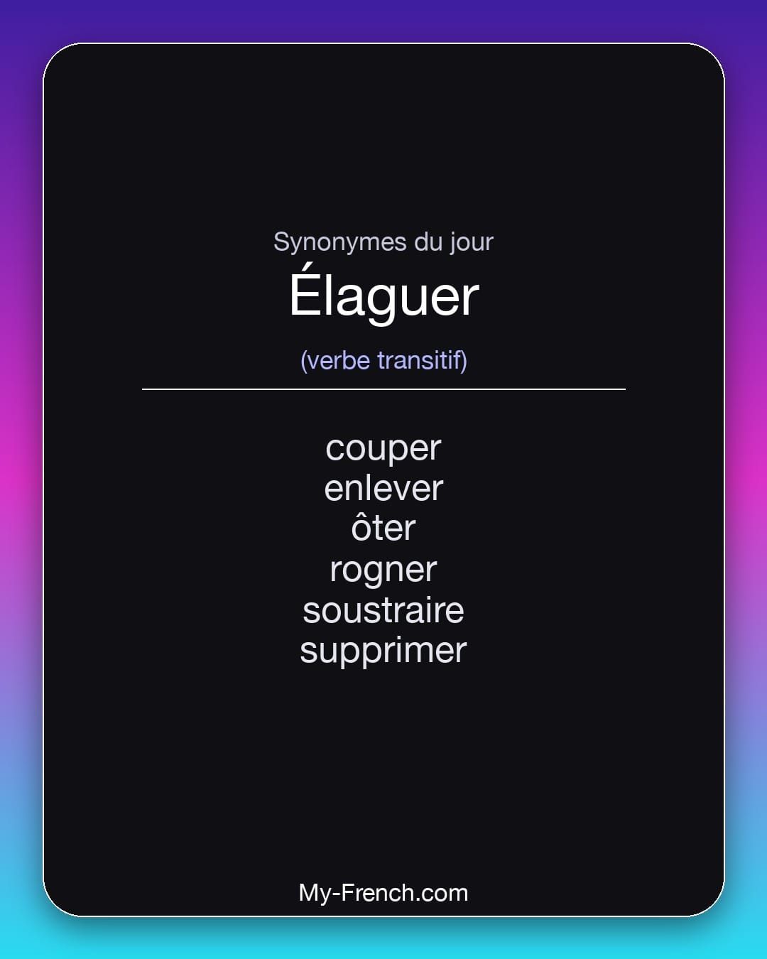 Synonymes de « élaguer »