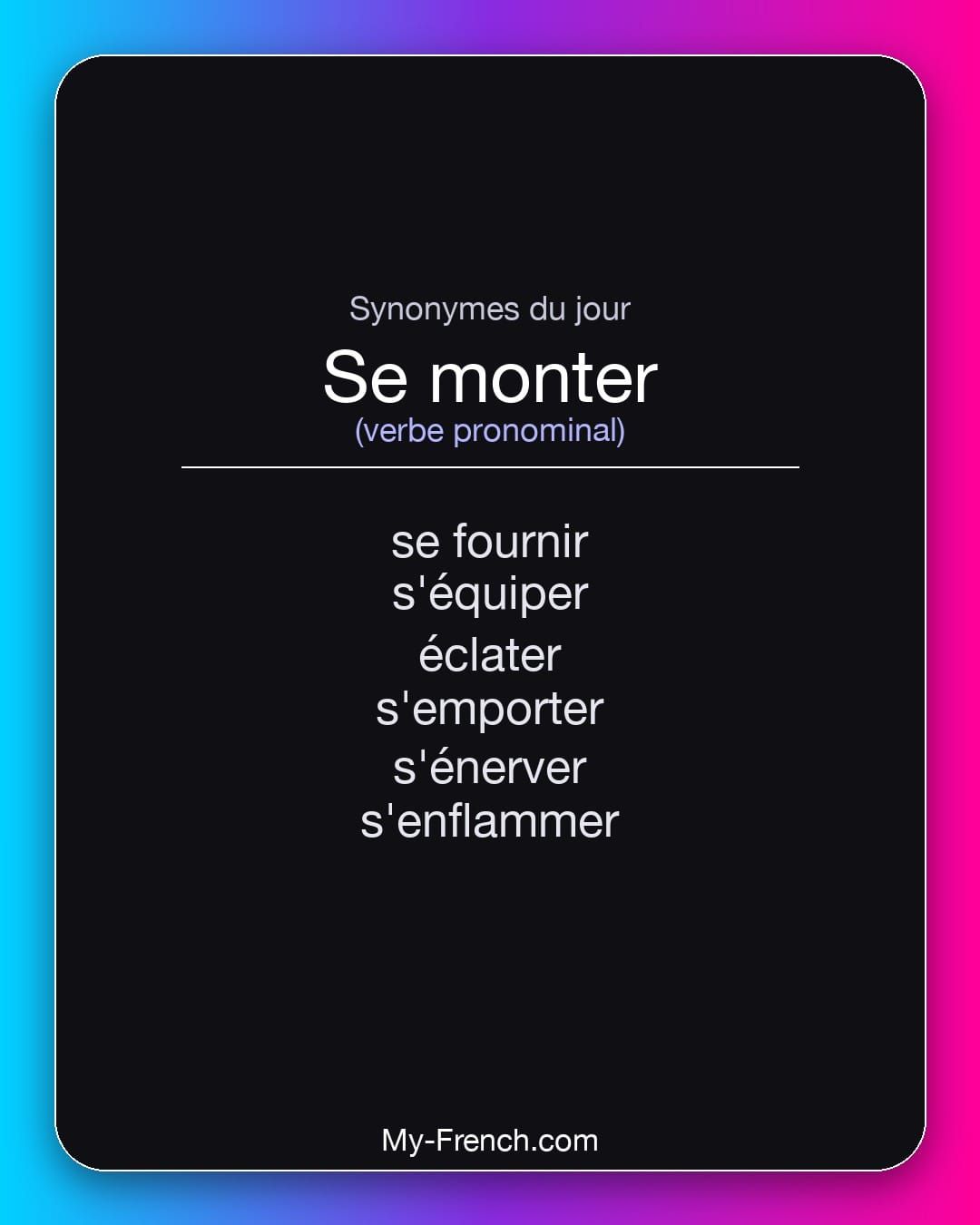 Synonymes de « se monter »