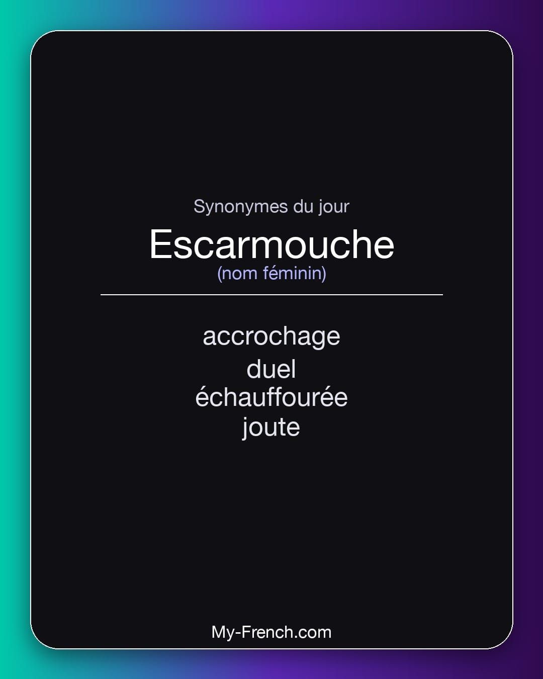 Synonymes de « escarmouche »