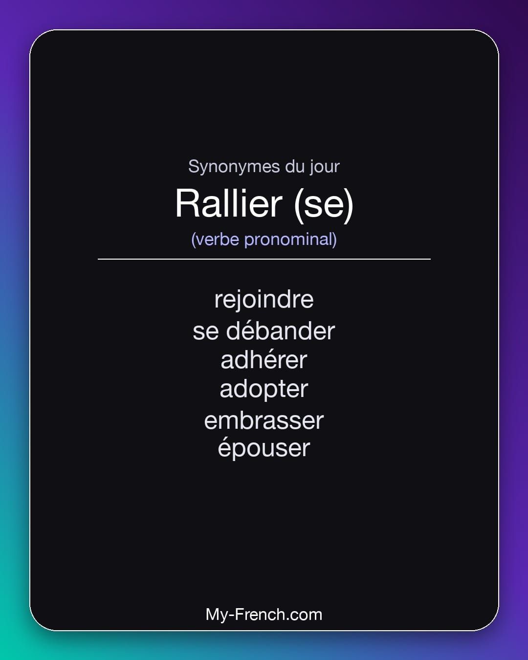 Synonymes de « rallier (se) »