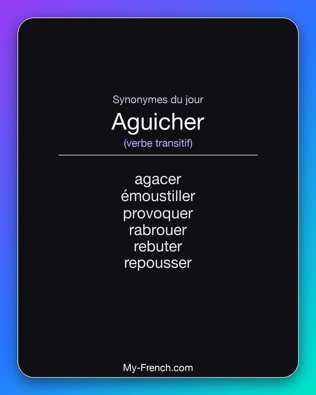 Synonymes de « aguicher »