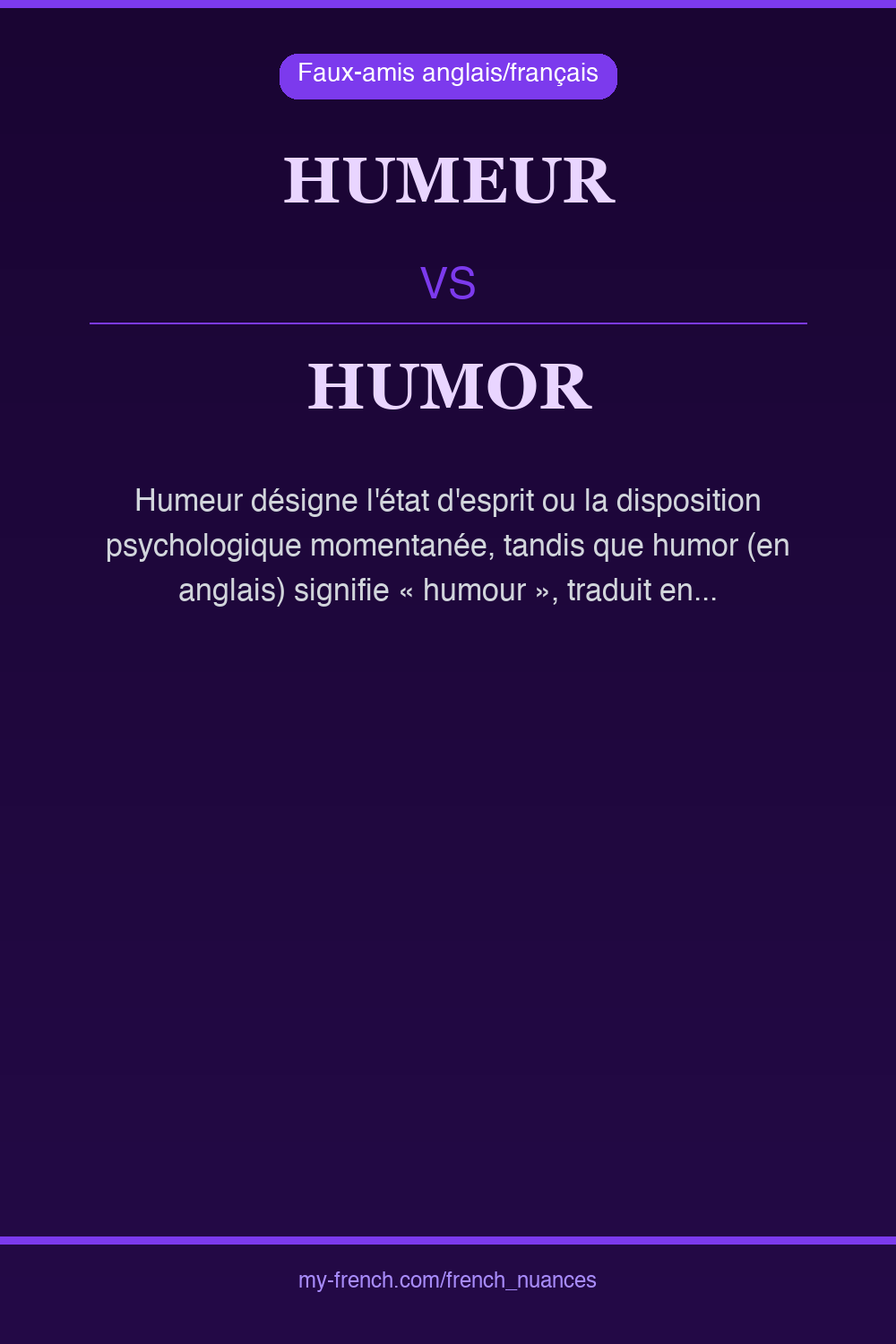 humeur vs humor : quelle nuance ?