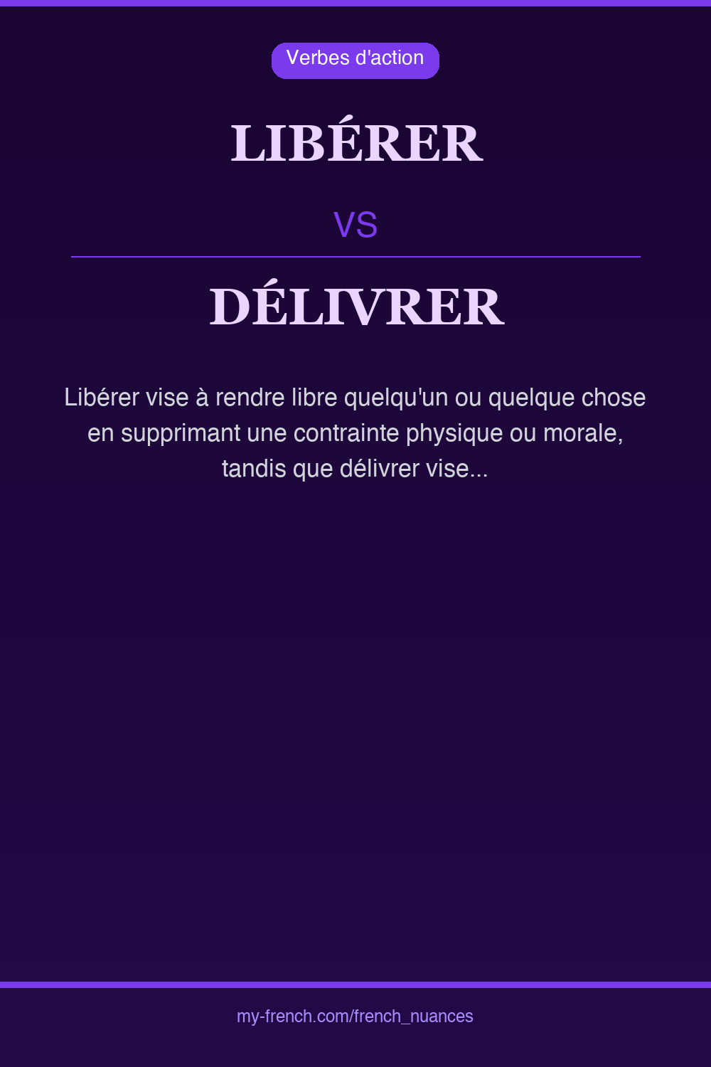 libérer vs délivrer : quelle nuance ?