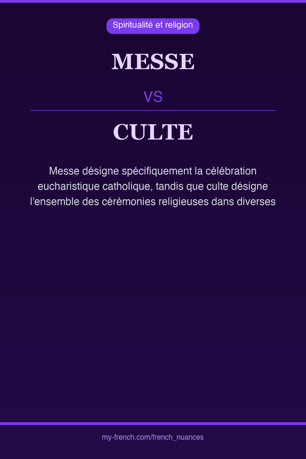 messe vs culte : quelle nuance ?